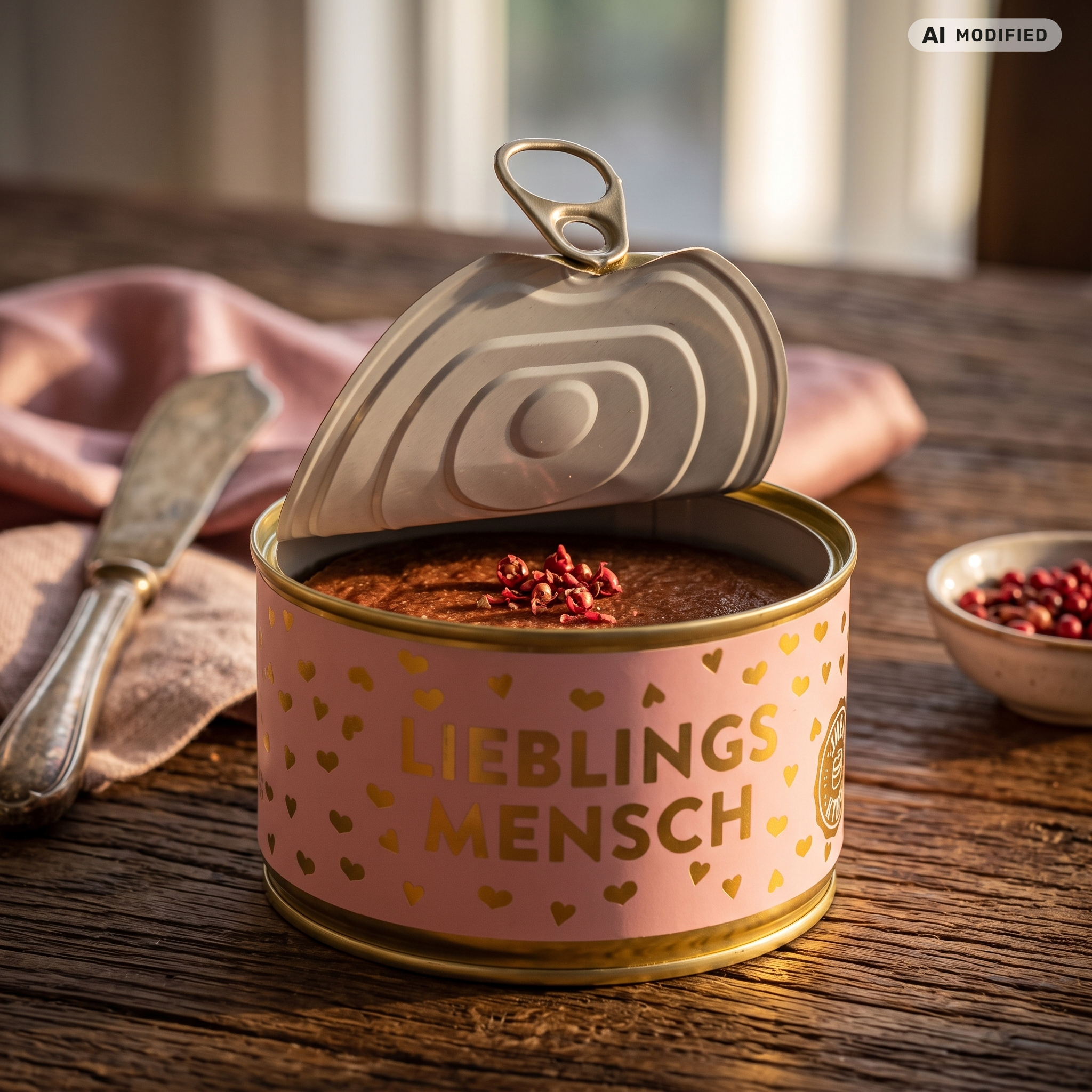 Dosenkuchen-Zitrone, „Lieblingsmensch“ und Herzchenmotiv