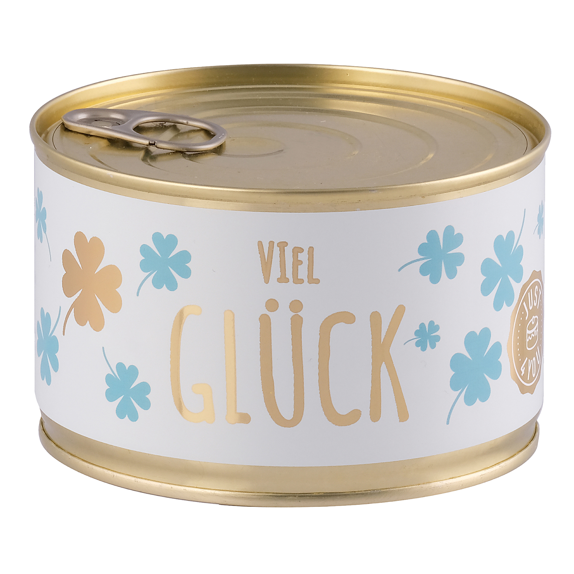 Dosenkuchen-Zitrone, „Viel Glück“ und Glücksklee